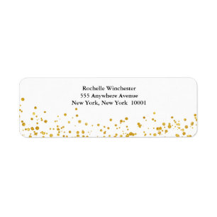 Golden wedding return address label
