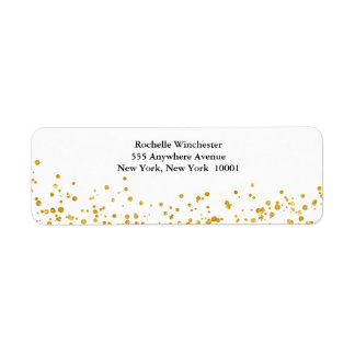 Golden wedding return address label