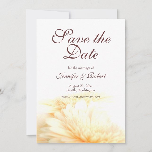 Golden Wedding Save the Date Announcement (Front)