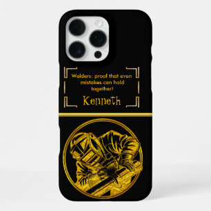 Golden Welding Moment iPhone 16 Pro Max Case