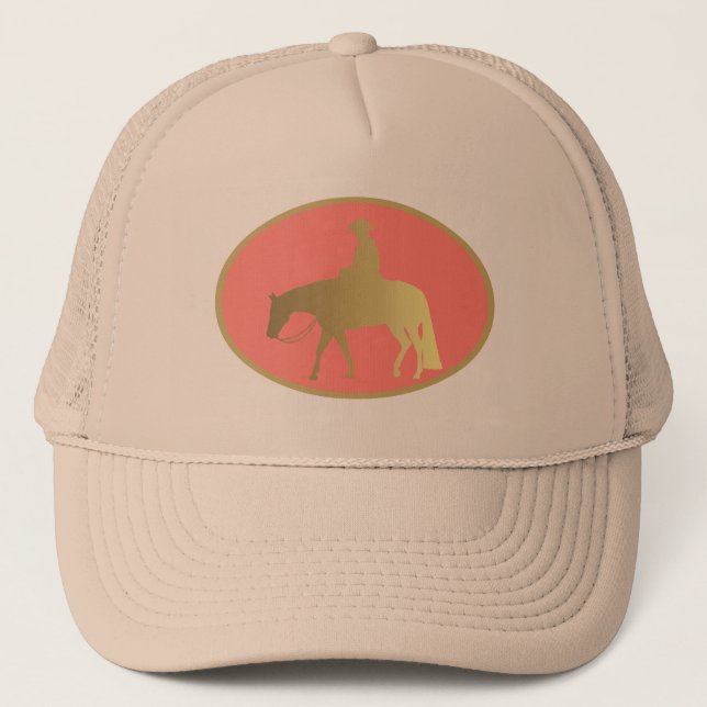 Golden Western Pleasure Horse Trucker Hat (Front)
