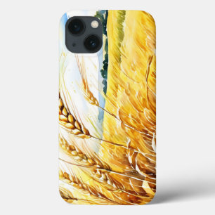 Golden Wheat Field Swaying in Summer iPhone 13 Case