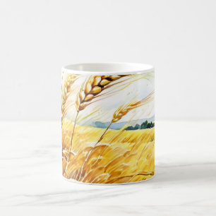 Golden Wheat Field Swaying in Summer Coffee Mug