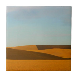 Golden Wheat Fields in Palouse Region Ceramic Tile