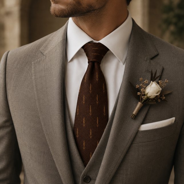Golden Wheat Luxury Rustic Barn Wedding  Tie (Creator Uploaded)
