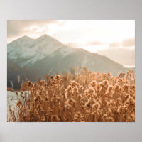 Golden Wheat Mountain // Blurry Scenic Peak