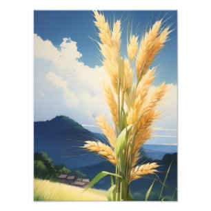 Golden Wheat Under Serene Skies Photo Print