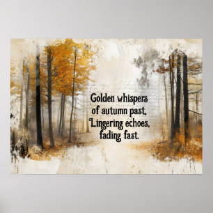Golden whispers of autumn past, Lingering echoes, Poster