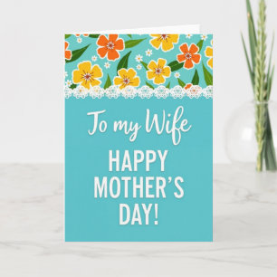 Golden Wife Mothers Day Card