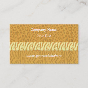 Golden Wikd Animal Print Business Card