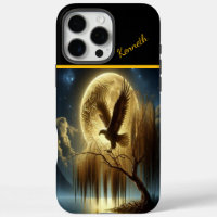 Golden Willow Tree and Eagle