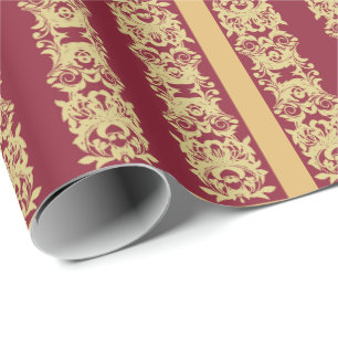 Golden Wine Wrapping Paper