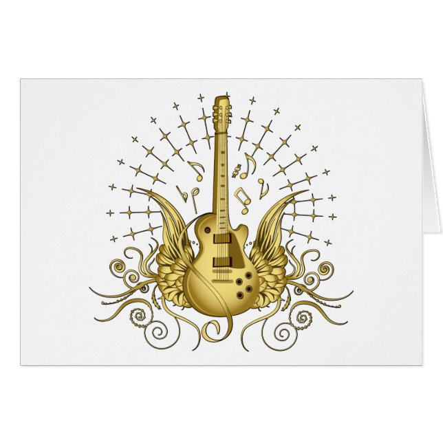 Golden Winged Guitar (Front Horizontal)