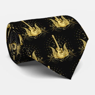 Golden Winged Guitar Tie