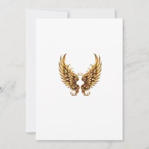 golden wings angel invitation