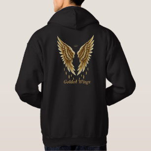 Golden Wings T-Shirt – Elegant Black & Gold Angeli Hoodie