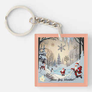 "Golden Winter Mornings" Key Ring