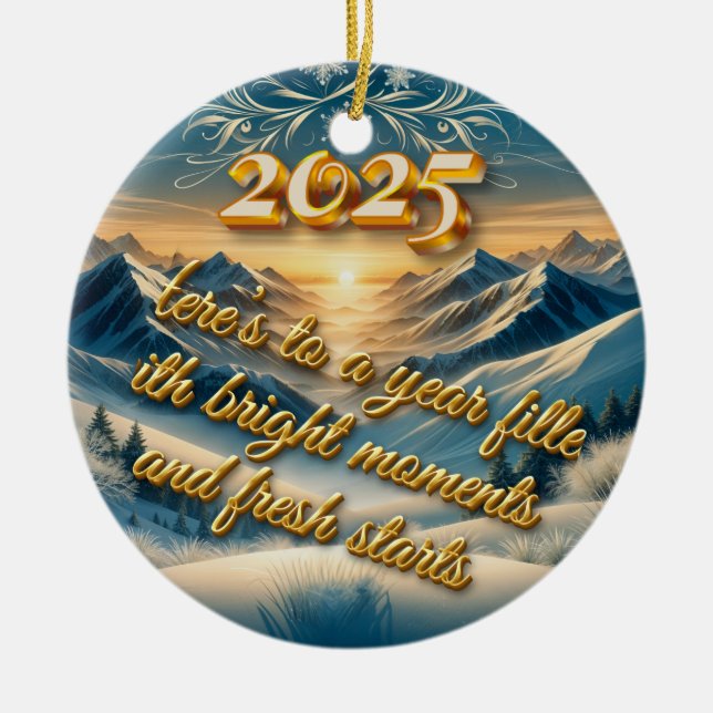 Golden Winter Ornament 2025 (Front)