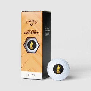 Golden Wolf Head black Callaway Warbird golf balls