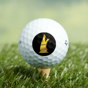 Golden Wolf Head black Taylor Made TP5 golf balls