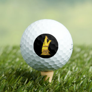 Golden Wolf Head black Titleist Pro V1 golf balls