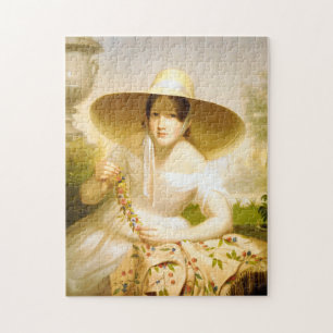 Golden Woman in Spring Jigsaw Puzzle