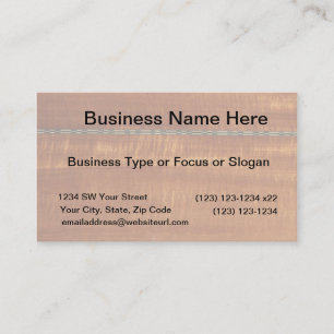 Golden wood grain with inlay background  #2 business card