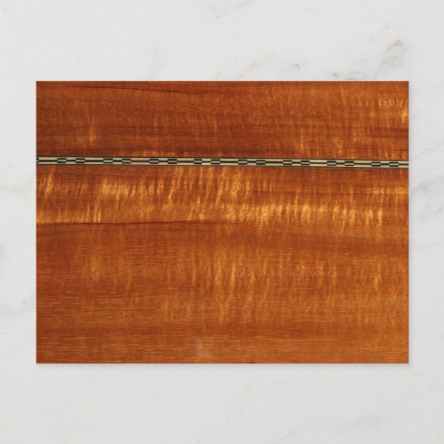Golden wood grain with inlay background expanded postcard (Front)