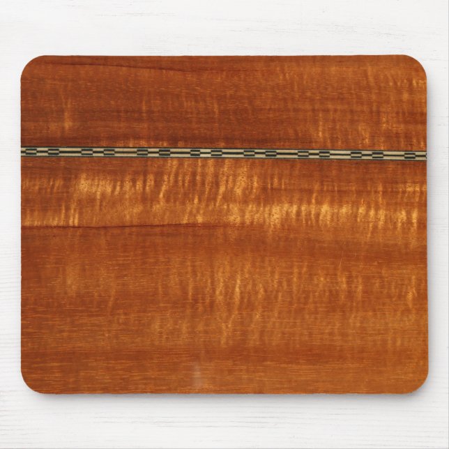 Golden wood grain with inlay background mouse pad (Front)