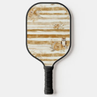 Golden Woodland Fox & Owl Stripe Pattern (2)