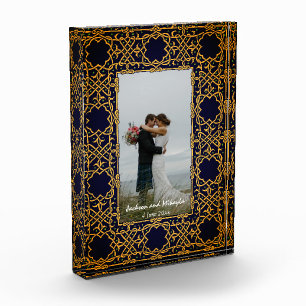 Golden Woven Celtic Knot Frame Photo Block
