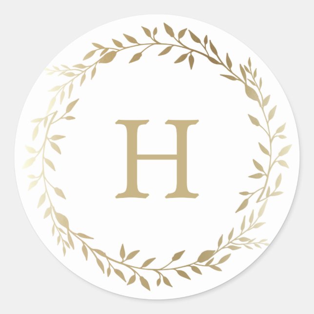 Golden Wreath | Holiday Stickers (Front)