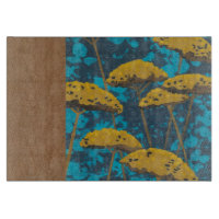 Golden Yarrow Garden with Blue Background