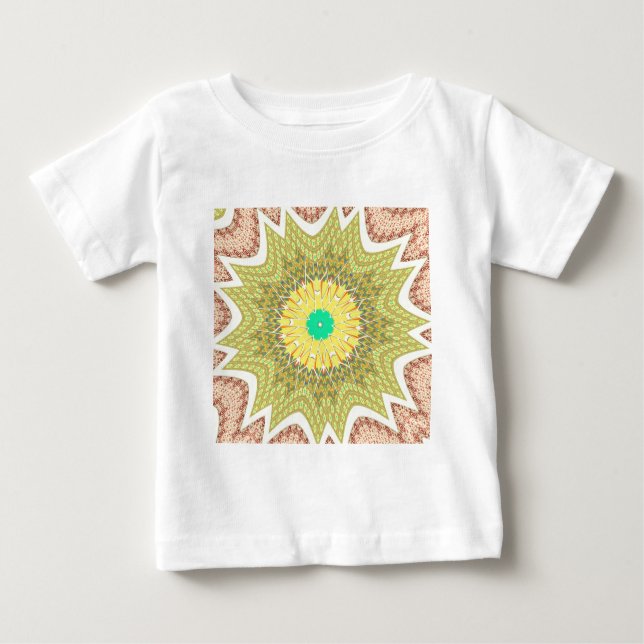Golden Yellow African ethnic tribal pattern Art  Baby T-Shirt (Front)