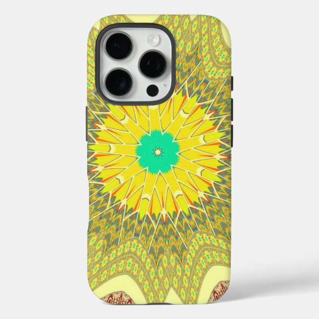 Golden Yellow African ethnic tribal pattern Art  Case-Mate iPhone Case (Back)
