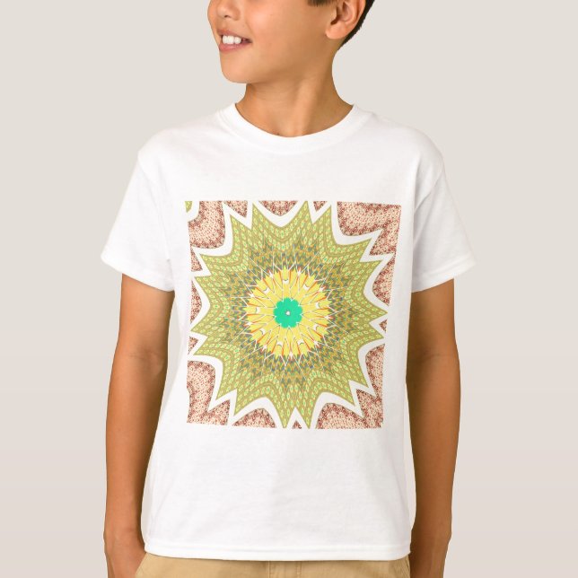 Golden Yellow African ethnic tribal pattern Art  T-Shirt (Front)