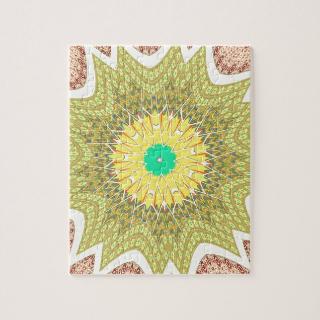 gOLDEN YELLOW African ethnic tribal pattern Jigsaw Puzzle (Vertical)