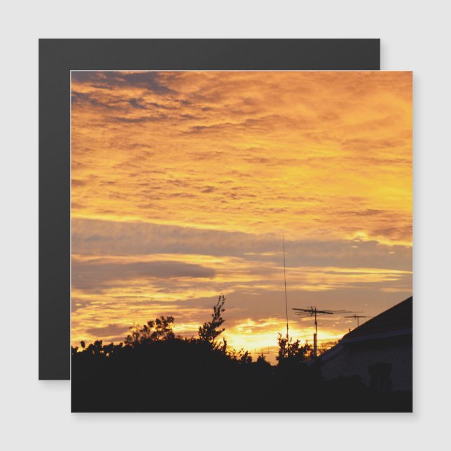 Golden Yellow Amazing Sunset, (Front/Back)