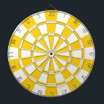 Golden Yellow And White Dartboard<br><div class="desc">Golden Yellow And White Dart Board</div>