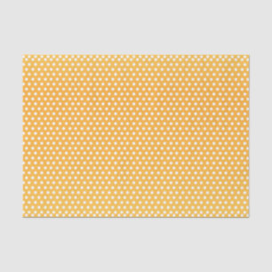 Golden Yellow and White Polka Dots Tissue Paper