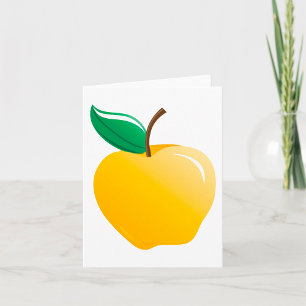 Golden Yellow Apple Card