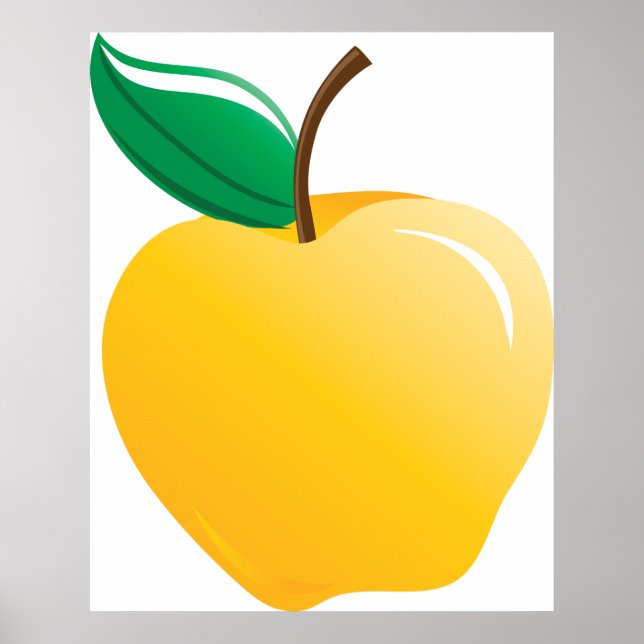 Golden Yellow Apple Poster (Front)