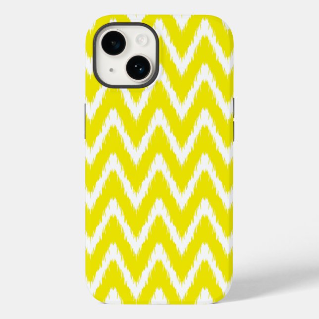 Golden Yellow Asian Moods Ikat Chevrons Case-Mate iPhone Case (Back)