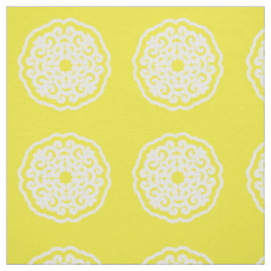 Golden Yellow Asian Moods Mandalla ~ small pattern Fabric