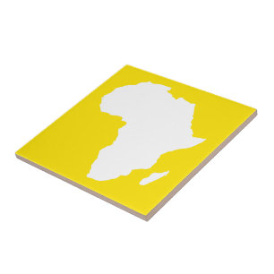 Golden Yellow Audacious Africa Ceramic Tile