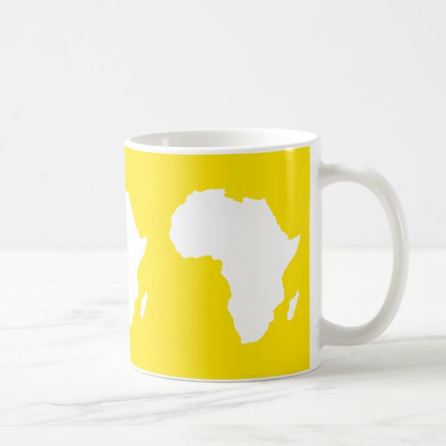 Golden Yellow Audacious Africa Coffee Mug (Right)