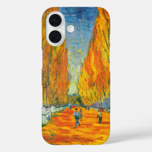 Golden Yellow Autumn Poplar Trees Van Gogh Vintage iPhone 16 Case