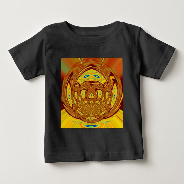 Golden Yellow Baseball Glove Art Print Baby T-Shirt (Front)