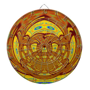 Golden Yellow Baseball Glove Art Print Dartboard