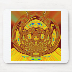 Golden Yellow Baseball Glove Art Print Mouse Pad
